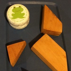 Wooden Puzzle and New Wood Frog Yo-Yo Toys Bundle